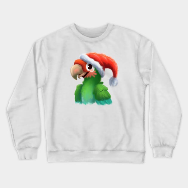 Cute Parrot Drawing Crewneck Sweatshirt by Play Zoo